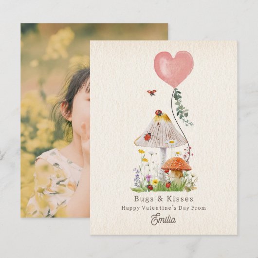 Carte Postale Lady Buisses & Baisers Classroom Valentine Photo (Devant / Derrière)