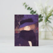 Carte Postale Lady Casquette Feather Boa Gustav Klimt (Debout devant)