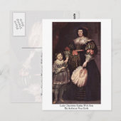 Carte Postale Lady Charlotte Button Avec Son Par Anthony Van Dyc (Devant / Derrière)