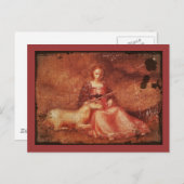 Carte Postale Lady Chastity Holding Unicorn (Devant / Derrière)