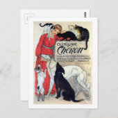 Carte Postale Lady, Chats & Chiens, Alexandre Steinlen (Devant / Derrière)