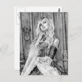 Carte postale Lady de schéma (Devant / Derrière)