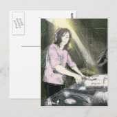 Carte Postale Lady DJ (Devant / Derrière)