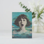 Carte Postale Lady Glitch à la plage (Debout devant)