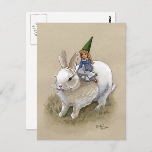 Carte Postale Lady Gnome et Rabbit (Devant / Derrière)