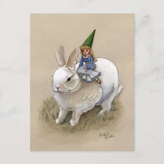 Carte Postale Lady Gnome et Rabbit (Devant)