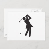 Carte Postale Lady-golfer-T (Devant / Derrière)