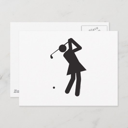 Carte Postale Lady-golfer-T (Devant / Derrière)
