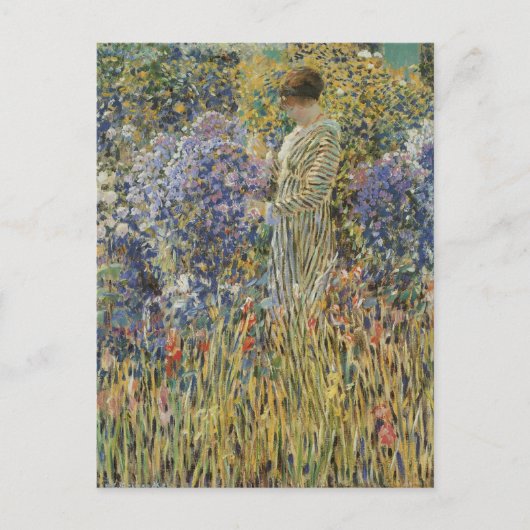 Carte Postale Lady in a Garden par Frederick Frieseke, Art (Devant)