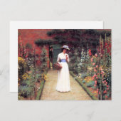 Carte Postale Lady in a Garden Postcard (Devant / Derrière)