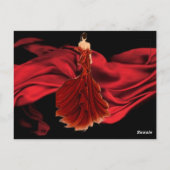 Carte postale Lady in Red (Dos)