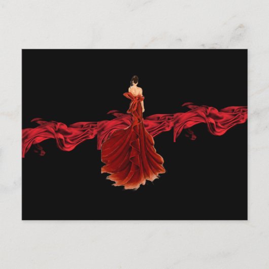 Carte postale Lady in Red (Devant)