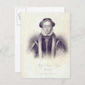 Carte Postale Lady Jane Grey, gravée par S. Freeman (Devant / Derrière)