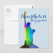 Carte Postale Lady Liberty Persiste (Devant / Derrière)