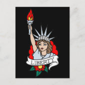 Carte Postale Lady Liberty Tattoo (Devant)