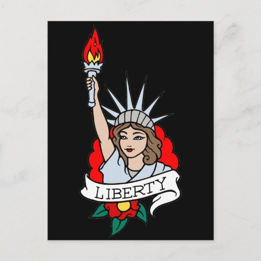 Carte Postale Lady Liberty Tattoo (Devant)