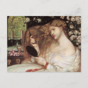 Carte Postale Lady Lilith de Rossetti, Portrait victorien Vintag