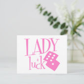 Carte Postale Lady Luck Dice (Debout devant)