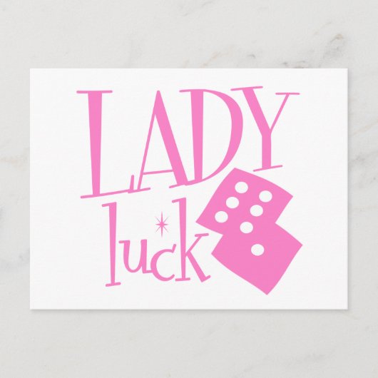 Carte Postale Lady Luck Dice (Devant)