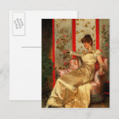 Carte Postale Lady Reading (Devant / Derrière)