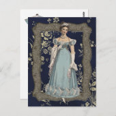 Carte Postale Lady Regency Bleue (Devant / Derrière)