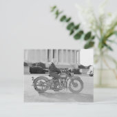 Carte Postale Lady Riding Motorcycle 1937 (Debout devant)