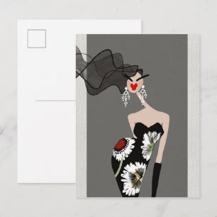 Carte Postale Lady Roma Valentina Art de mode sophistiqué