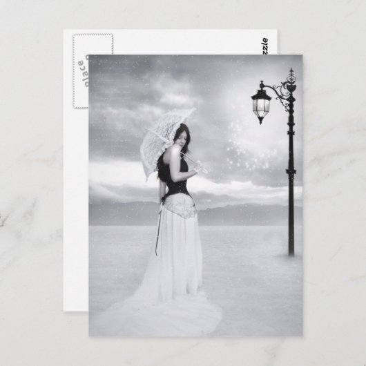 Carte postale "Lady Snowflake" (Devant / Derrière)