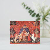 Carte Postale "Lady & the Unicorn" (Debout devant)