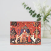 Carte Postale "Lady & the Unicorn" (Debout devant)