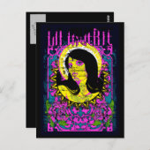 Carte Postale Lady violette (Devant / Derrière)