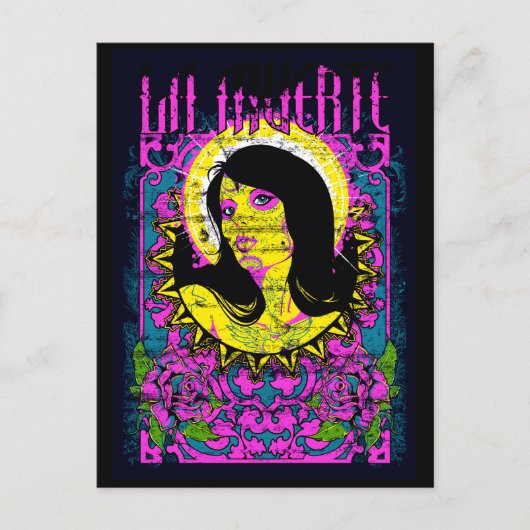 Carte Postale Lady violette (Devant)