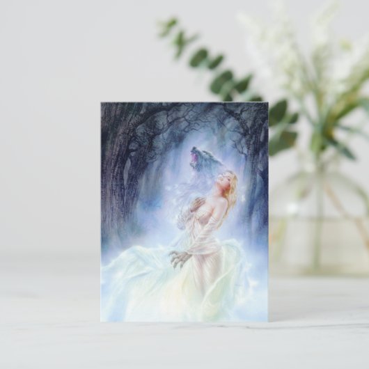 Carte postale Lady Wolf Imaginaire Art (Debout devant)