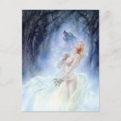 Carte postale Lady Wolf Imaginaire Art (Devant)
