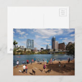 Carte Postale Ladybird Lake Dog Park Austin Texas Skyline (Devant / Derrière)