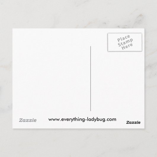 Carte postale Ladybug (Dos)