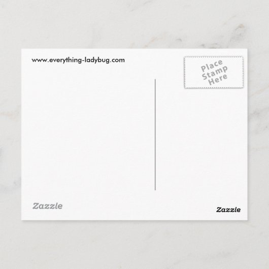 Carte postale Ladybug (Dos)