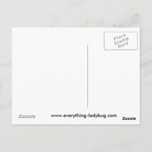 Carte postale Ladybug (Dos)