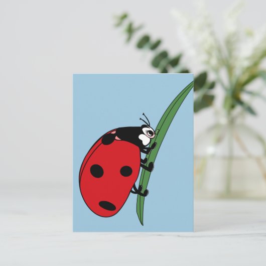 Carte Postale Ladybug à la soif (Debout devant)