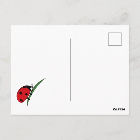 Carte Postale Ladybug à la soif (Dos)