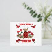 Carte Postale Ladybug Bear 3e maillots d'anniversaire (Debout devant)
