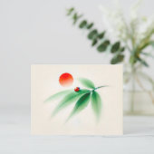 Carte Postale Ladybug chinois sur le bambou (Debout devant)