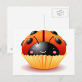 Carte postale Ladybug Cupcake (Devant / Derrière)