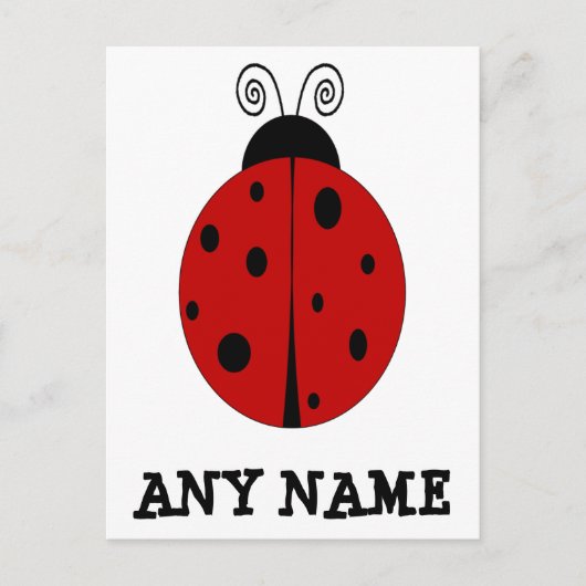 Carte Postale LADYBUG design customisé POSTCARD avec N'IMPORTE Q (Devant)
