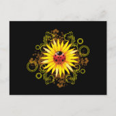 Carte postale Ladybug et Sunflower (Devant)