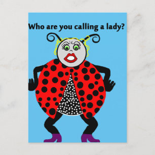 Carte Postale Ladybug Lady Bug Funny
