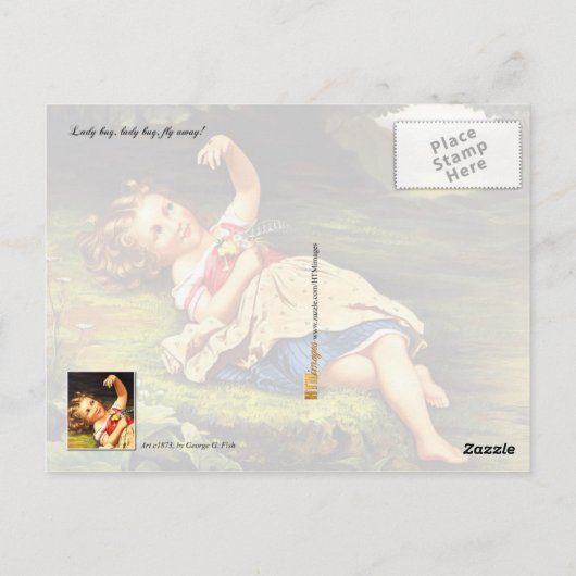 Carte Postale Ladybug, Ladybug, Volez ! (Dos)