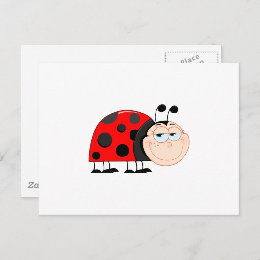 Carte Postale Ladybug Ladybugs Bugs Bugs Funny Insect mignon sou (Devant / Derrière)