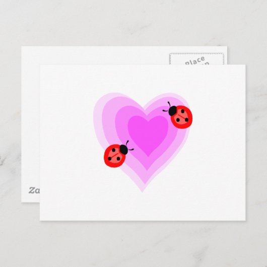 Carte Postale Ladybug Love (Devant / Derrière)