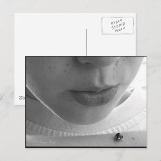 Carte Postale Ladybug noir et blanc (Devant / Derrière)